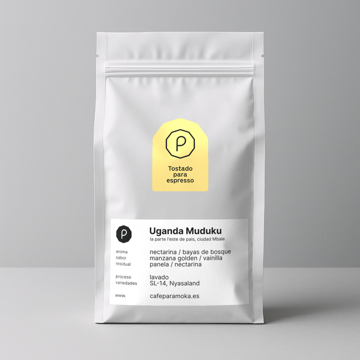 Cáfe de Uganda Muduku, tostado para espresso